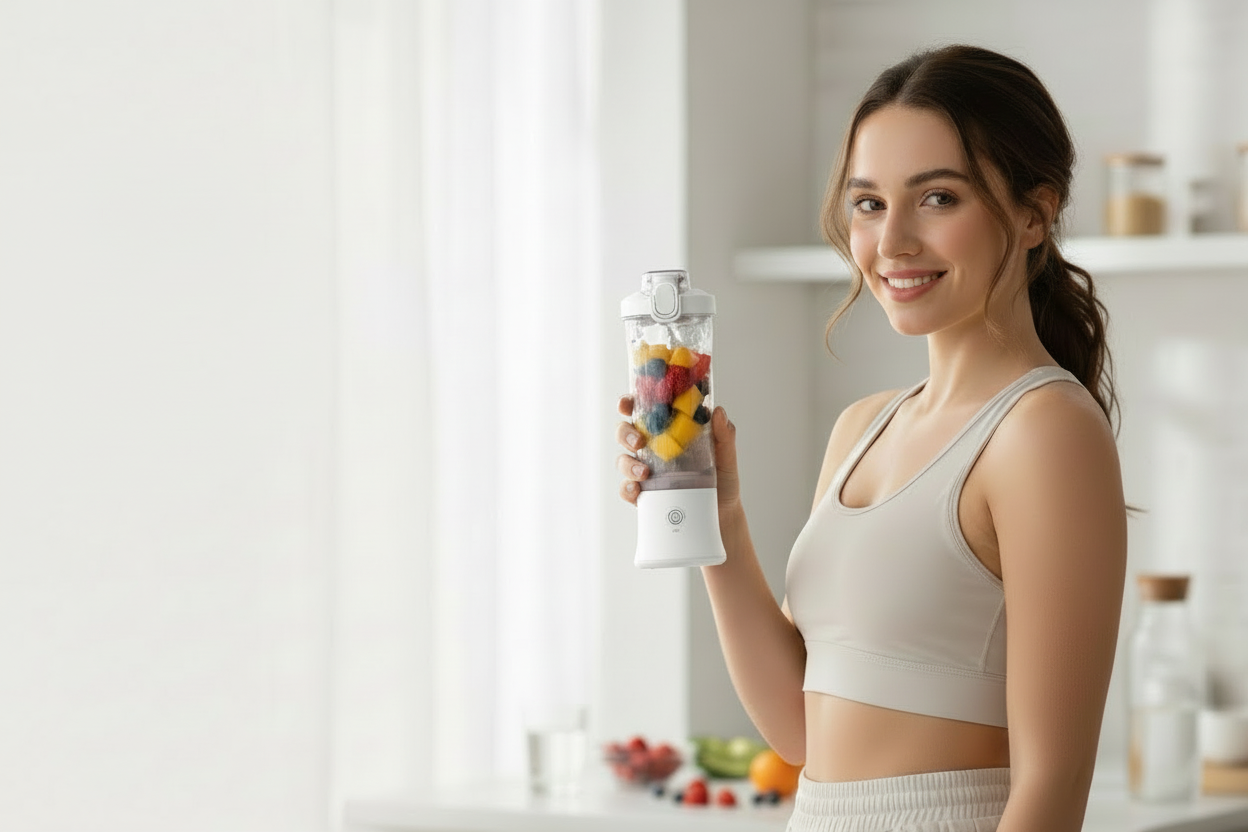 Clean hero image with white blender - no text